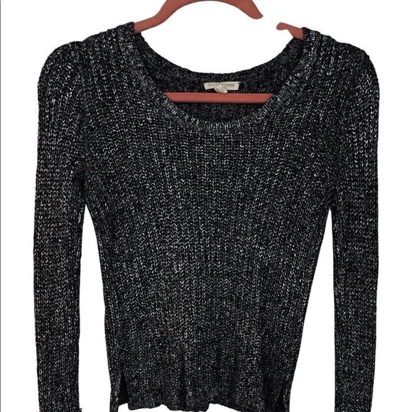 Blue Silver Eileen Fisher Petite PP/PTP Small Italian Yarn Sweater - Picture 6 of 6